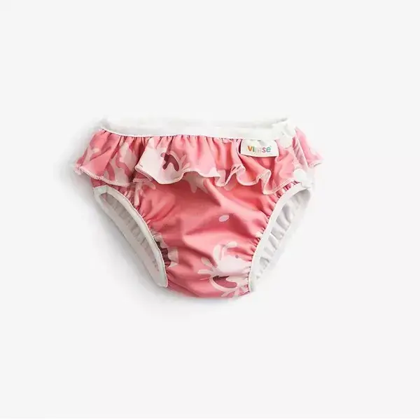 Säker betalning Badblöja, sidoknäppt, Vimse Pink Whale XL 11-14kg