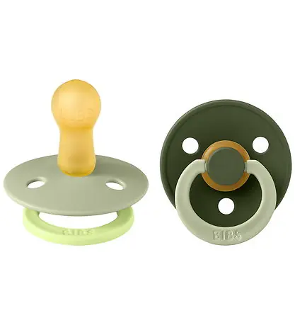 BIBS Colour Nappar - Stl. 2 - 2-pack - Rund - Sage Hunter Green Lågt pris