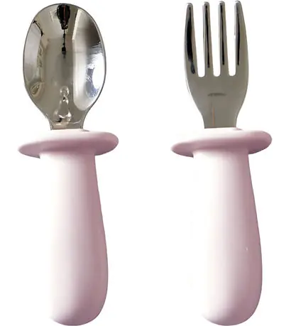 Jack o Juno Barnbestick - Silikon/Rostfritt Stål - Light Pink Snabb frakt