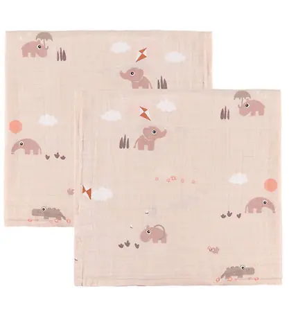 Done by Deer Muslinfiltar - Muslin - 2-pack - 65x65 cm - Lekplat Rabatter