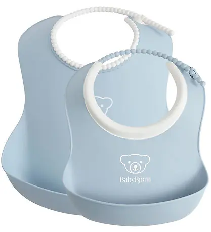 BabyBjörn Haklapp - 2-pack - Pastellblå Rabatt