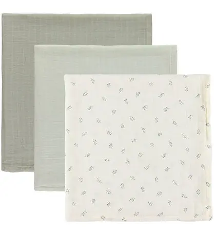 Populärt val Sebra Muslinfilt - 3-pack - 75x75 cm - Sophora Leaves/Mist Green