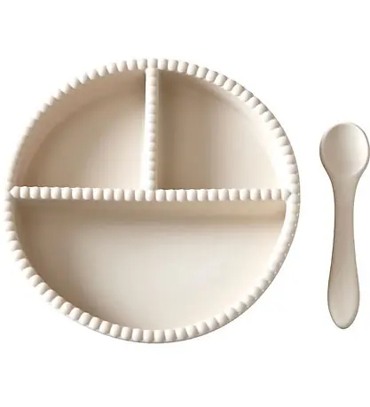Jack o Juno Middagsset - Silikon - 2 Delar - Bubble - Cream Nedsatt pris