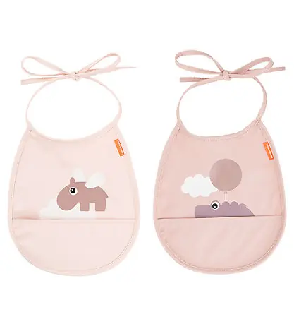 Sänkt pris Done by Deer Haklapp - PU - 2-pack - Happy Clouds Powder