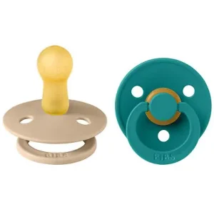 Beställ idag BIBS Colour Nappar - 2-pack - Stl. 2 - Rund - Taupe/Scuba