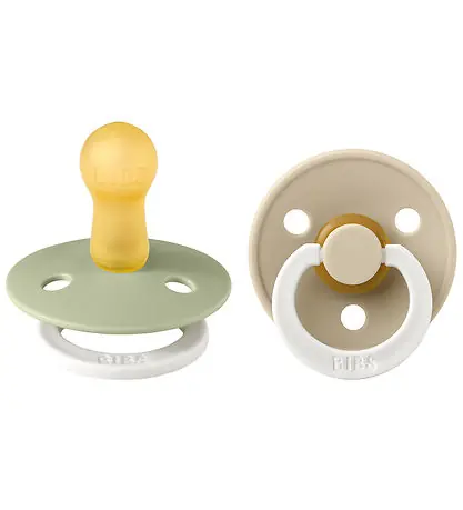 Billig BIBS Colour Lysande nappar - Stl. 2 - 2-pack - Rund - Sage Glow/