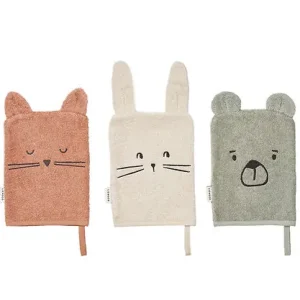 Billigare Liewood Tvättlappar - Sylvester - 3-pack - Dove Blue Mix
