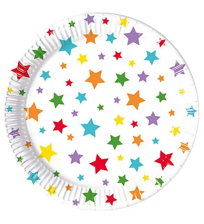 Expressleverans Decorata Party Papperstallrikar - 8-pack - 23 cm - Multicolour L