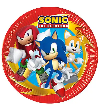 Decorata Party Papperstallrikar - 8-pack - 23 cm - Sonic Speed Beställ nu