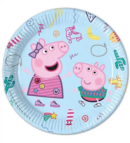 Decorata Party Papperstallrikar - 8-pack - 23 cm - Peppa Pig Rör Erbjudande