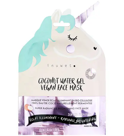 Begränsad tid Inuwet Ansiktsmask - Unicorn - Biocellulosa - Coconut - Lila