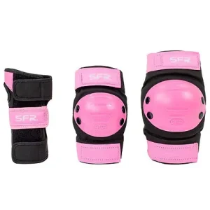 SFR Skyddsset - Youth Ramp Triple Pad Set - Svart/Rosa Kundfavorit
