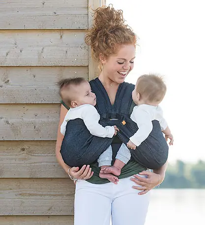 Rea Mini Monkey Babysele för Tvillingarna - Svart