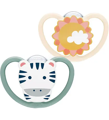 Nuk Nappar - 2-pack - Space - Grön/Beige Lägg i varukorgen