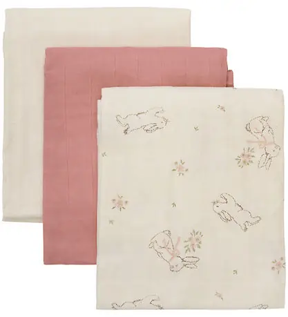 Pippi Muslinfiltar - 3-pack - 70x70 cm - Rose Tan Sänkt pris