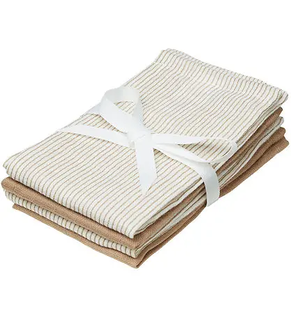 Bästa pris Cam Cam Tvättlappar - 4-pack - Classic+ Ränder Camel/Camel