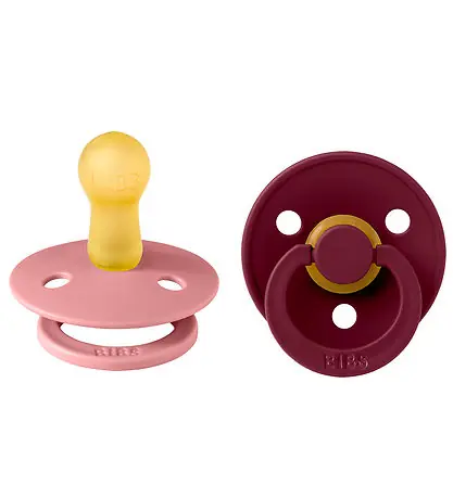 Handla nu BIBS Colour Nappar - 2-pack - Stl. 2 - Rund - Dusty Pink/Fläderb