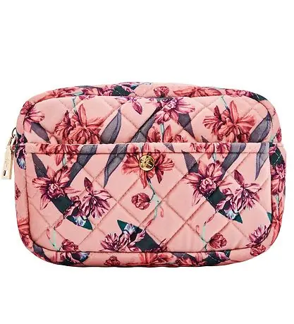 Nyhet Fan Palm Necessär - Medium+ - Quiltad Velour - Felfri Rose