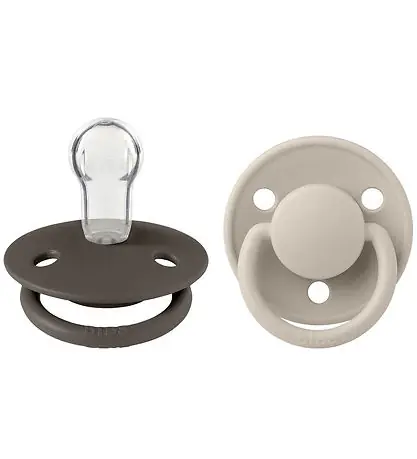 BIBS De Lux Nappar - 2-pack - Rund - Sand/Iron Kampanjpris