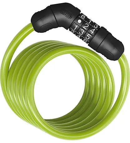 Kampanjpris Abus Spirallås - Star 4508C - 150 cm - Grön