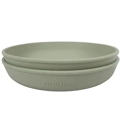 Filibabba Tallrikar - Silikon - 2-pack - Green Populärt val