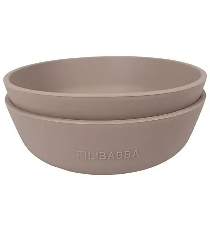 Premium Filibabba Skål - Silikon - 2-pack - Warm Grey