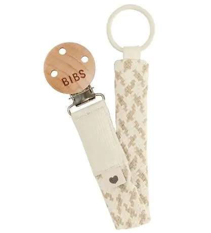 Säker betalning BIBS Napphållare - Fläta - Ivory/Vanilla