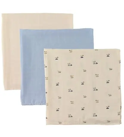 Endast denna vecka Pippi Muslinfiltar - 3-pack - 70x70 cm - Celestial Blue