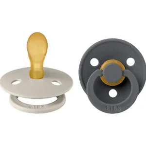 Beställ idag BIBS Colour Nappar - 2-pack - Stl. 2 - Symmetrisk - Sand/Iron