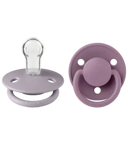 Snabb leverans BIBS De Lux Nappar - 2-pack - Rund - Fossil Grey/Mauve