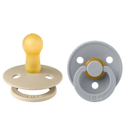 BIBS Colour Nappar - 2-pack - Stl. 2 - Rund - Vanilla/Cloud Snabb leverans