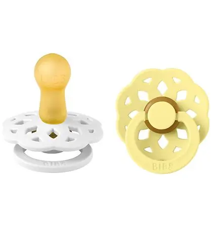 Utförsäljning BIBS Böhmen Nappar - 2-pack - Stl. 1 - Rund - White/Sunshine