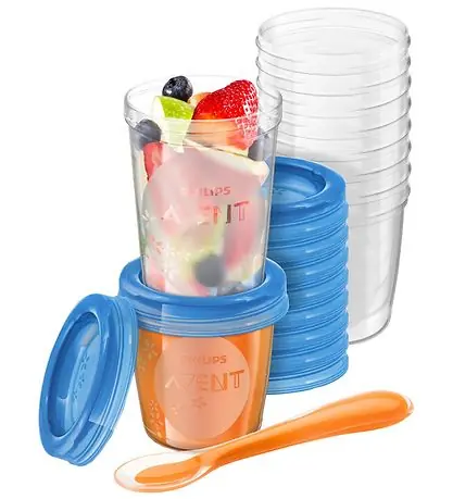 Philips Avent Koppar m. Behållare - Vit/Blå Snabb frakt