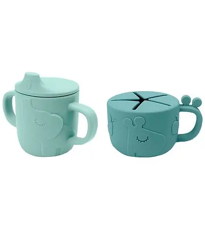 Done By Deer Dricka and Snack Cup - 2-Pack - Peekaboo - Blå Erbjudandepris