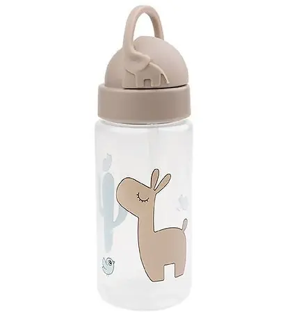 Done by Deer Vattenflaska m. Sugrör - 350 ml - Lalee - Sand Nedsatt pris