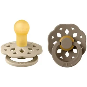 Beställ idag BIBS Böhmen Nappar - 2-pack - Stl. 1 - Rund - Vanilla/Dark Oak