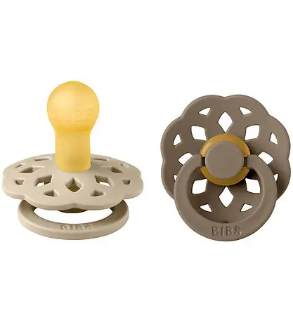 Beställ idag BIBS Böhmen Nappar - 2-pack - Stl. 1 - Rund - Vanilla/Dark Oak