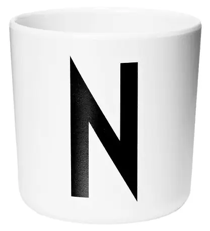 Design Letters Mugg - Ecozen - Vit m. N Kampanjpris