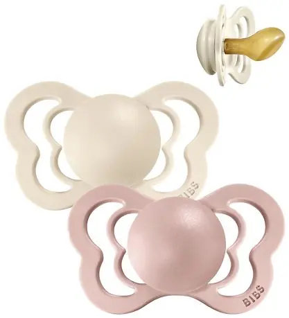 Begränsat antal BIBS Couture Nappar - Stl. 2 - 2-pack - Anatomisk - Ivory/Blush