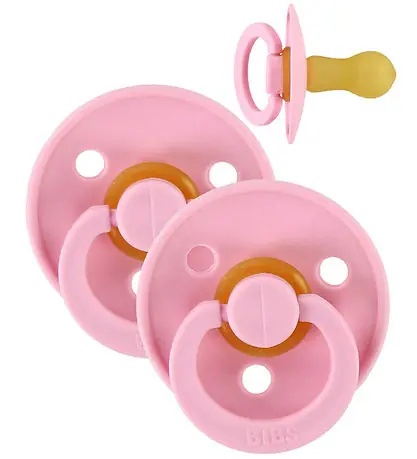 BIBS Colour Nappar - Stl. 2 - 2-pack - Rund - Baby Pink Begränsat erbjudande