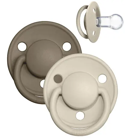 Premium BIBS De Lux Nappar - Onesize - 2-pack - Rund - Vanilla/Dark Oak