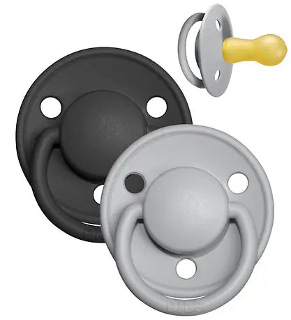 Snabb leverans BIBS De Lux Nappar - Stl. 2 - 2-pack - Rund - Cloud/Black