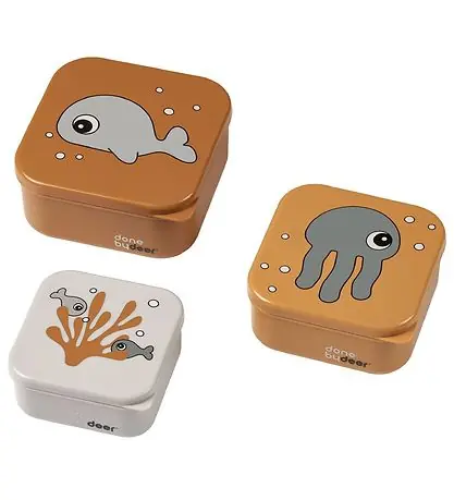 Köp online Done By Deer Snackslåda - Sea Friends - 3-pack - Mustard