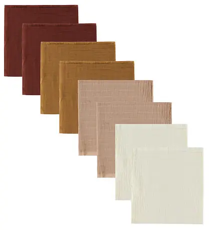 Endast idag Pippi Baby Muslinfilt - 8-pack - 65x65 cm - Mahogany