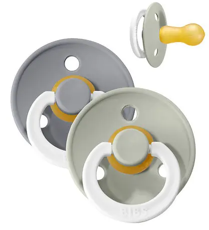 BIBS Colour Lysande nappar - Stl. 1 - 2-pack - Rund - Sage/Cloud Rabatt