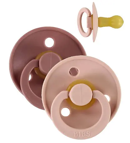 BIBS Colour Nappar - Stl. 1 - 2-pack - Rund - Blush/Murmurmellon Nedsatt pris