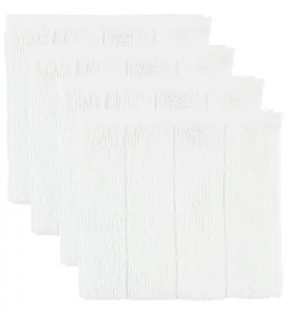 Billig Pippi Baby Tvättlappar - 4-pack - Vit