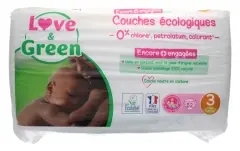 Love & Green Hypoallergena Blöjor 52 Blöjor Storlek 3 (4-9 kg) Snabb leverans