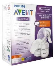 Säker betalning Avent Manuell Bröstpump + 12 Amningsinlägg på köpet