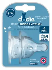 Endast denna vecka Dodie 2 Runda Nappar 3 Hastigheter Anti-Kolik Tjock Vätska + 6 Månader